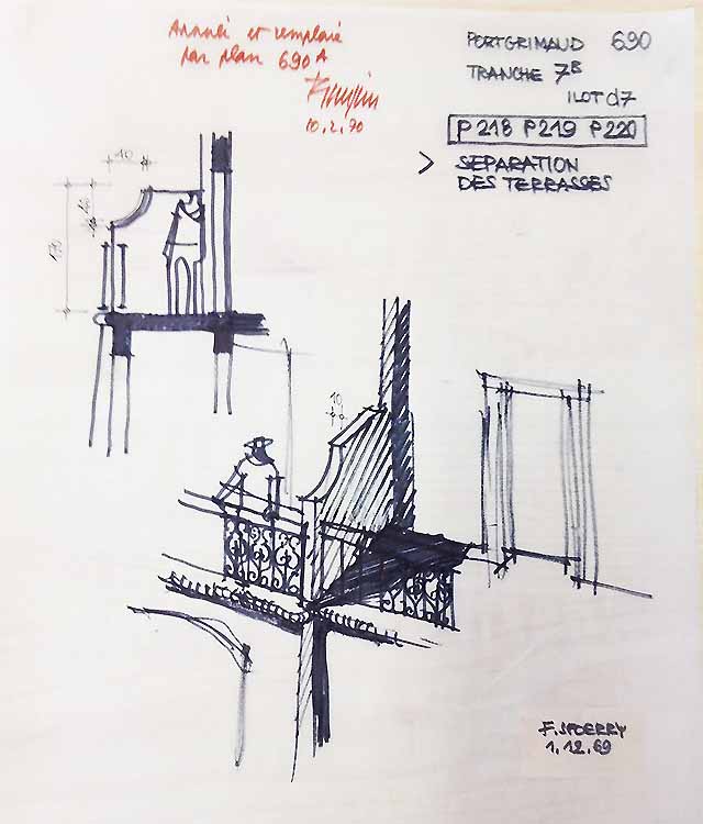 croquis de l'architecte...