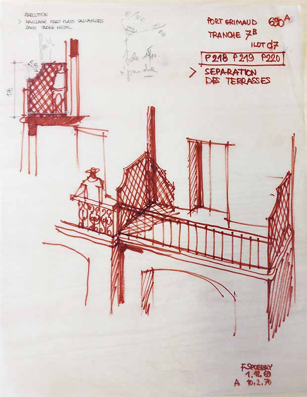 croquis de l'architecte...