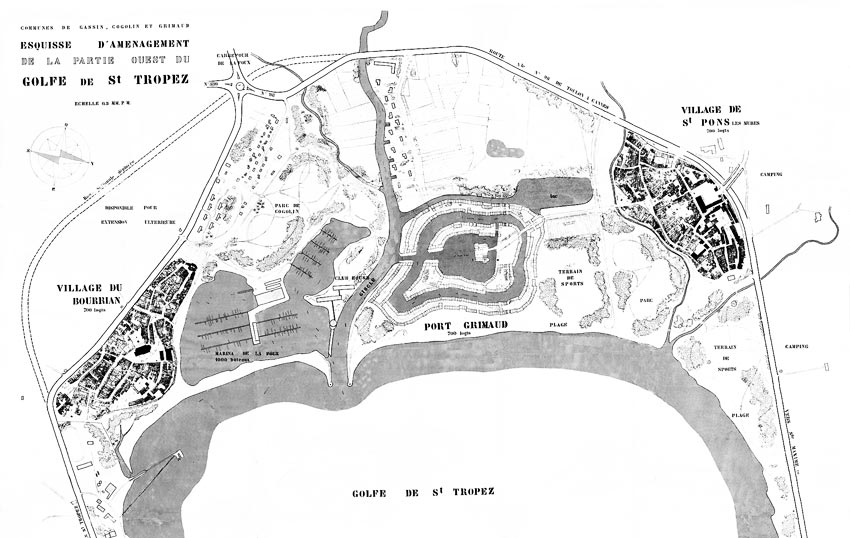Development sketch of the Gulf of Saint Tropez