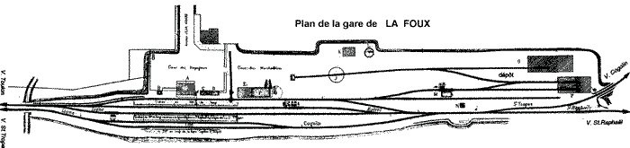 Plan gare La Foux