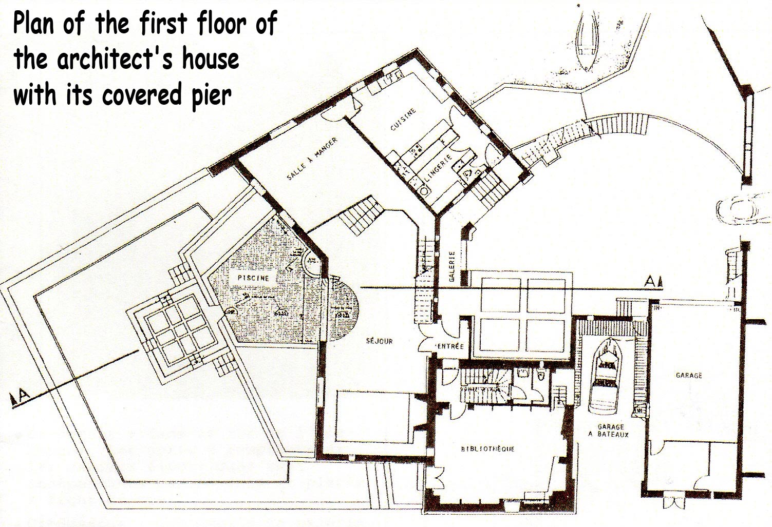 Plan de la maison de M; SPOERRY, Port Grimaud